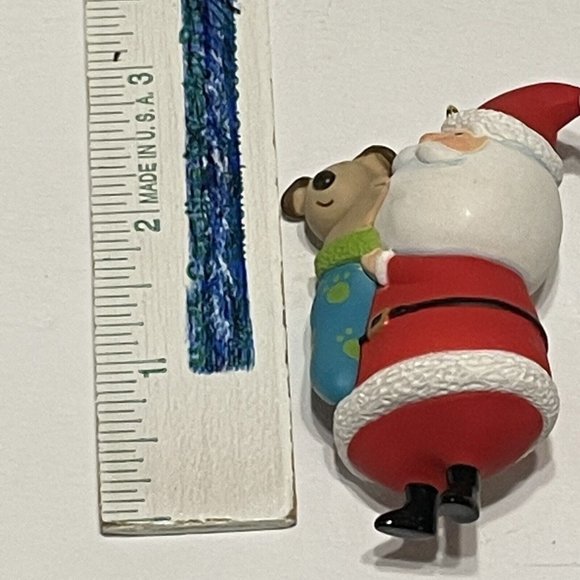 Hallmark Christmas Ornament Stocking Stuffing 2012 Santa Puppy Dog Exclusive VIP - Picture 3 of 8